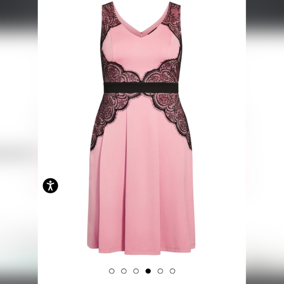 City Chic - Lace Corset dress Blush - Picture 3 of 3